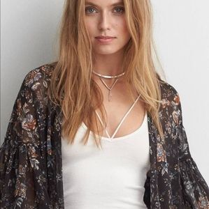 American Eagle Short Sleeves Kimono